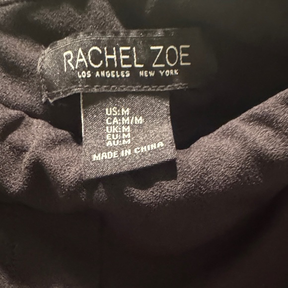 Rachel Zoe 2 Piece Black Vest Suit Set Pants & Top Womens Medium EUC - Picture 3 of 6